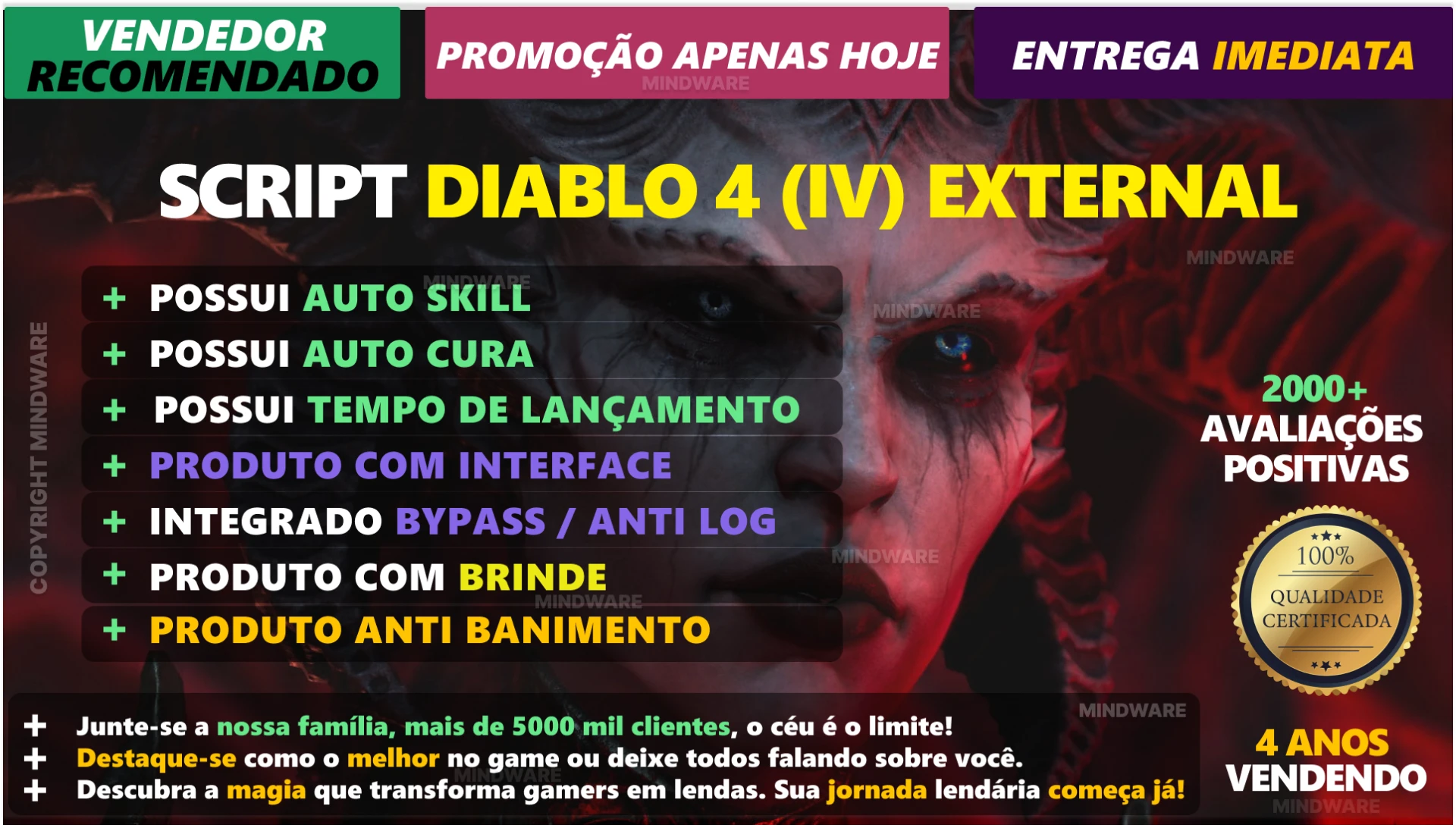 Script Diablo 4 (IV)  ✅ 100% SEGURO, EXCLUSIVO E RECOMENDADO