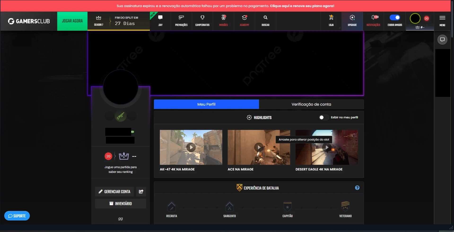 Conta Cs2 Lvl20 Gc , Main Varias Medalhas E Jogos !
