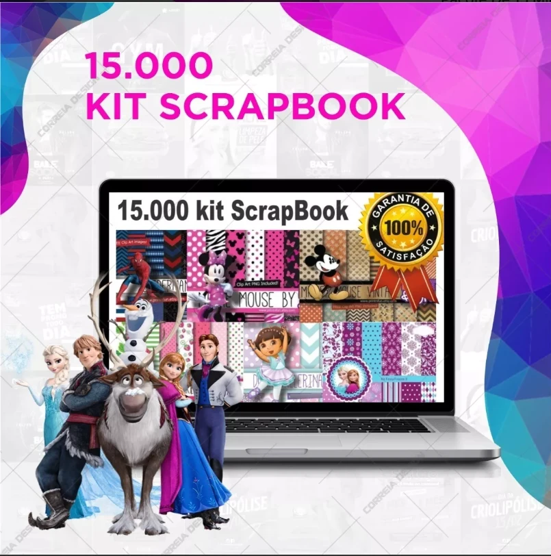 Pacote De 15 Mil Kits Scrapbook Silhouette Arquivos Digital - Outros