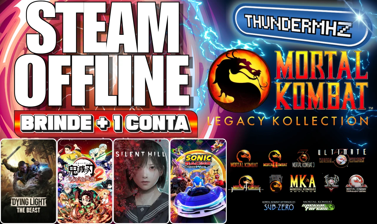 Mortal Kombat Legacy Kollection + 33Jogos - Steam Offline