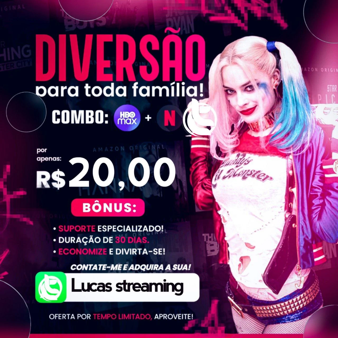 Combo netflix + Prime vide (Tela privada) - Assinaturas e Premium