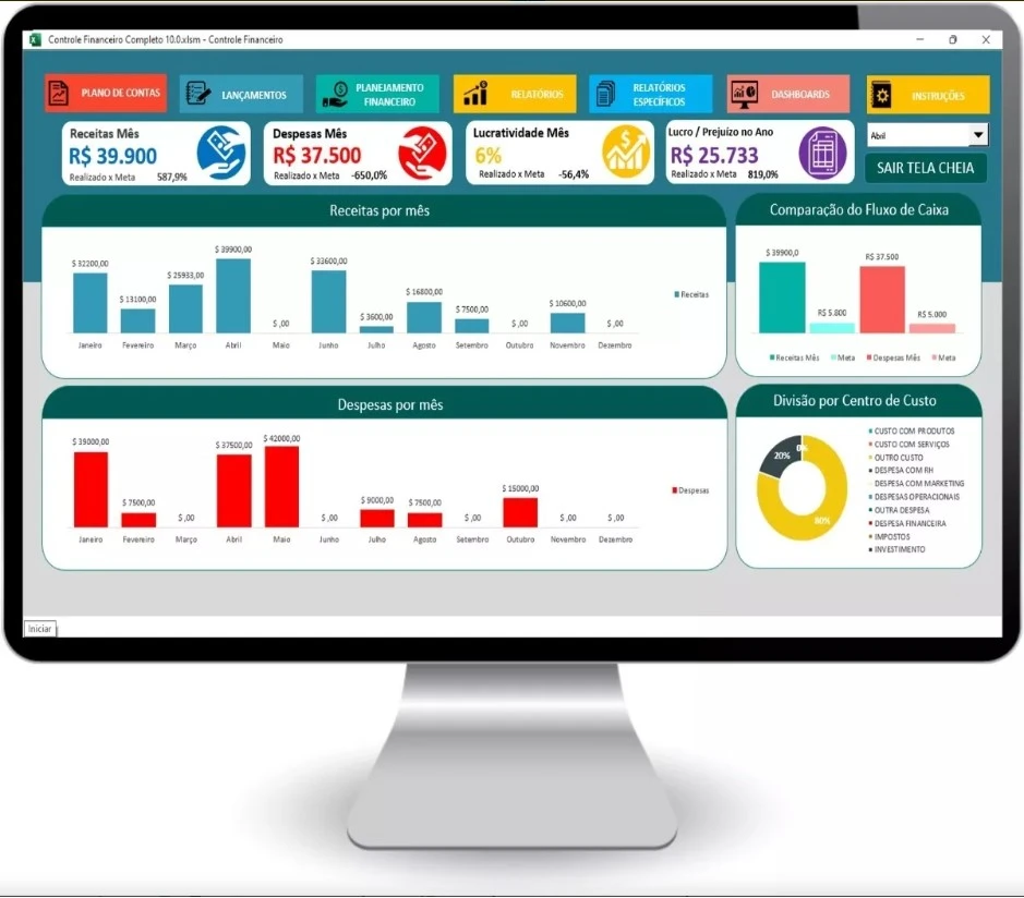 180 Dashboard + 26 Melhores Vba + 7400 Planilhas Excel - Outros