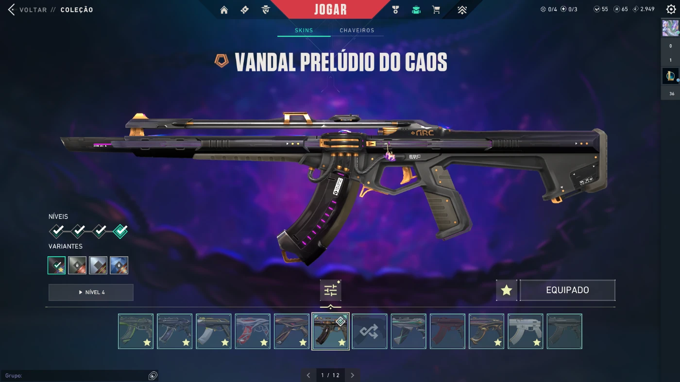 Conta valorant 25+ skins elo diamante 2