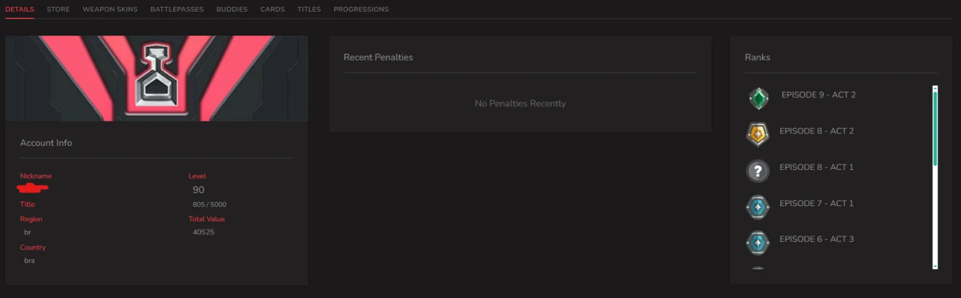 Conta Valorant Varias Skins de Faca e Vandal