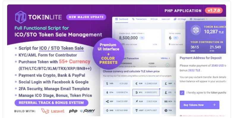 TokenLite – Painel de gerenciamento de venda de tokens - Outros