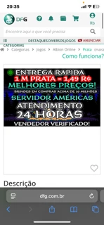 1M De Prata Albion Online