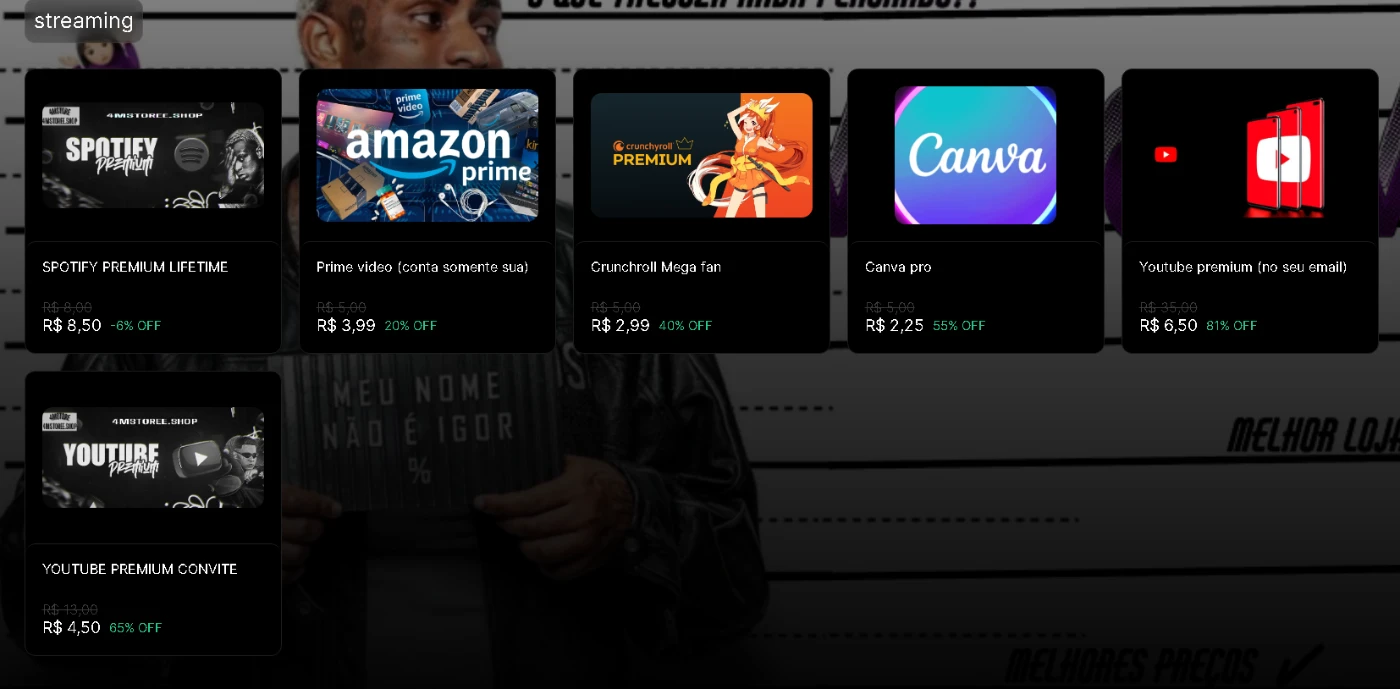 Fornecedor de Nitro,steamkey, impulsos,Minecraff,E Streaming - Outros