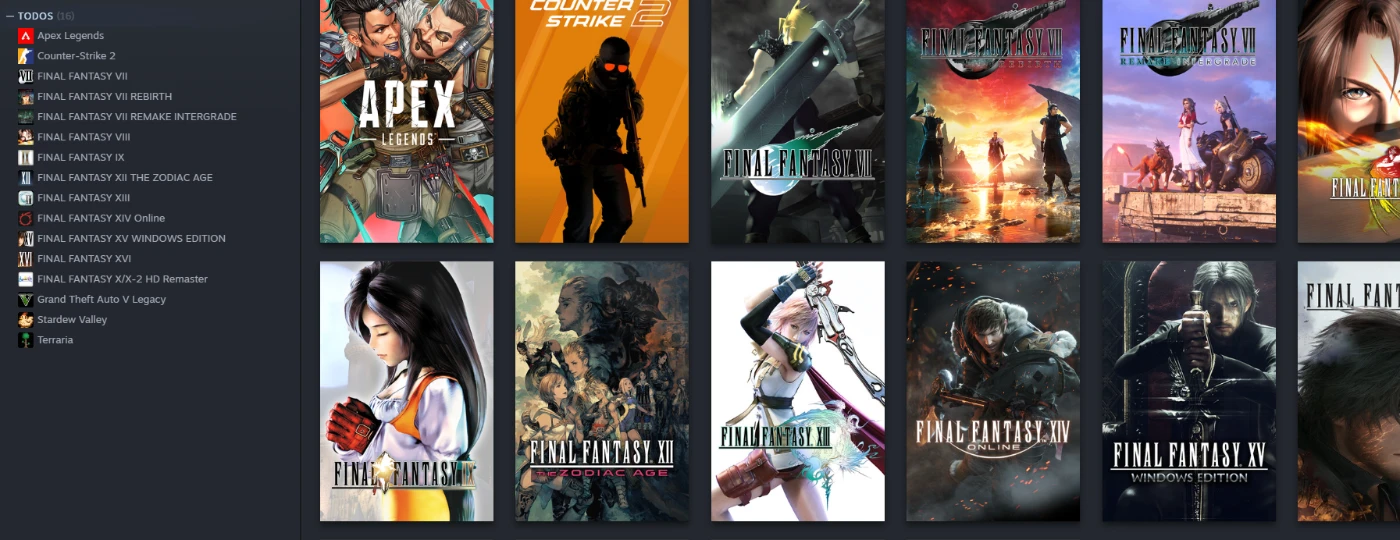 Conta Steam Focada em Final Fantasy e Apex