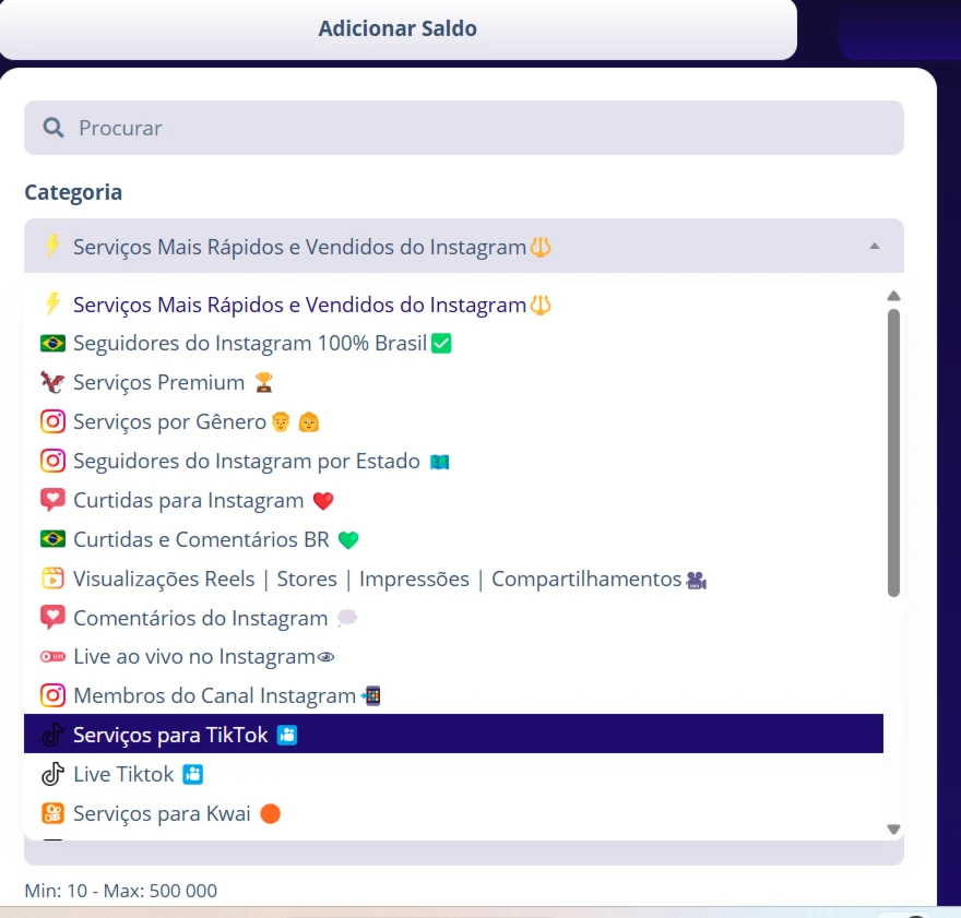 Plataforma de comprar seguidores - Redes Sociais