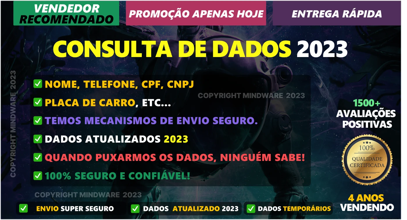 CONSULTA DE DADOS PESSOAIS - CPF,RG,NOME, PLACA E TELEFONE - Serviços Digitais