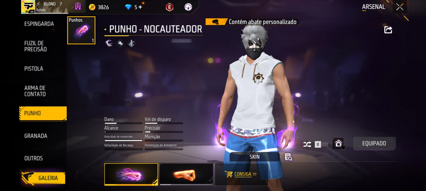 Conta free fire  rara