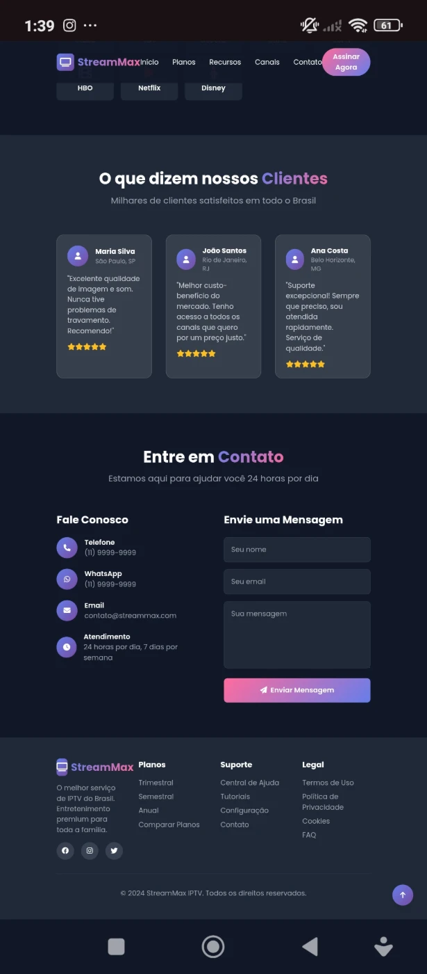 Script site profissional de IPTV editável - Digital Services