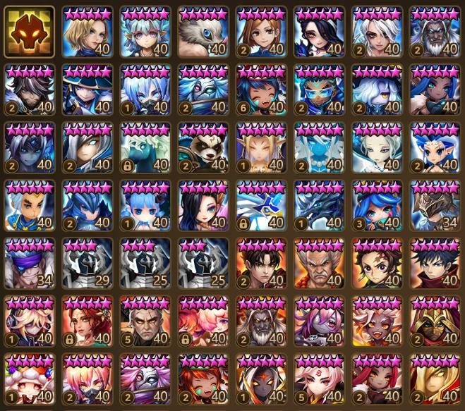 Conta summoners war (Global) Late game, LD todos nat4 nat5