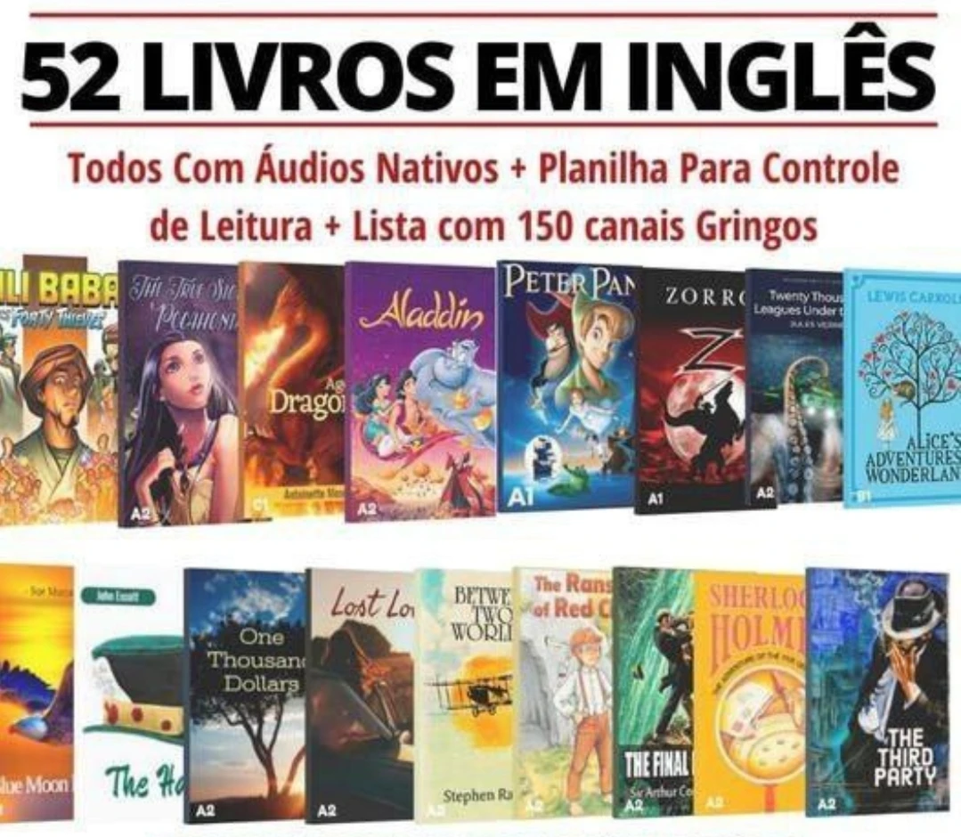 ✅Aprenda Inglês Com 52 Livros  📚 - Digital Services