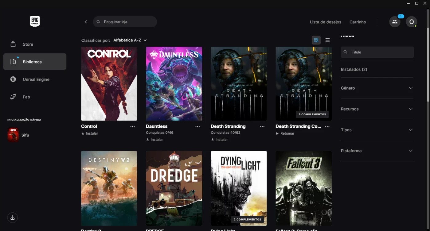 conta epic games com 19 jogos bons