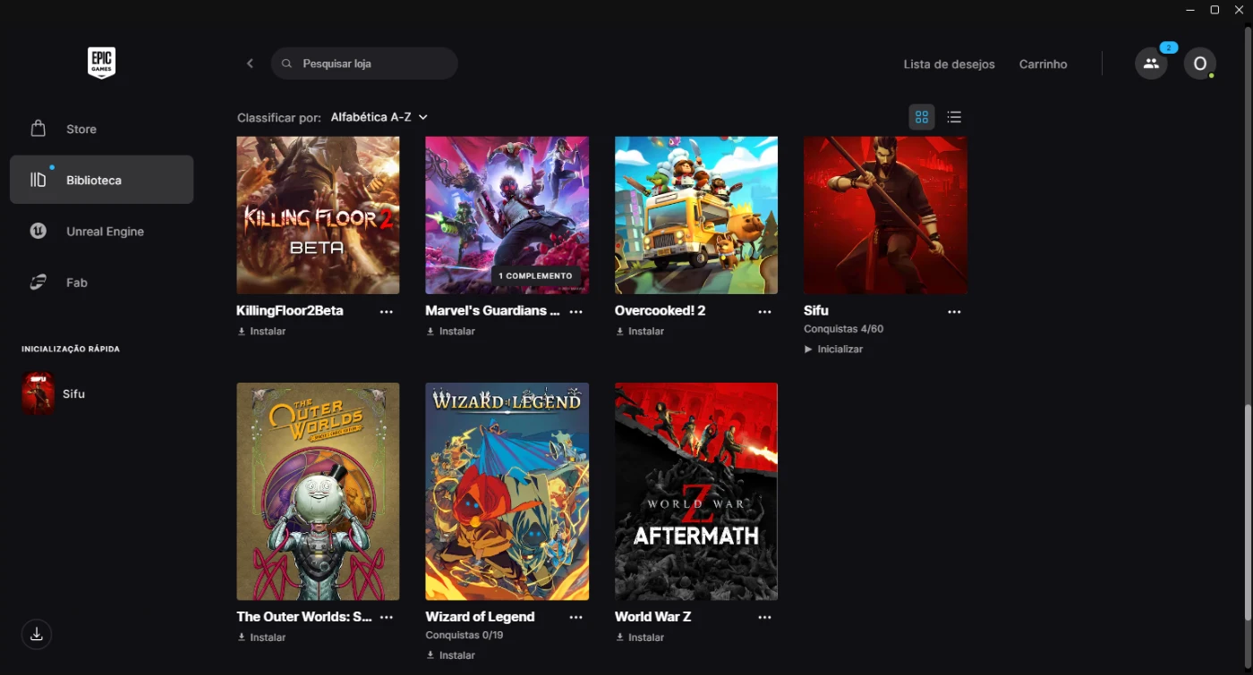 conta epic games com 19 jogos bons