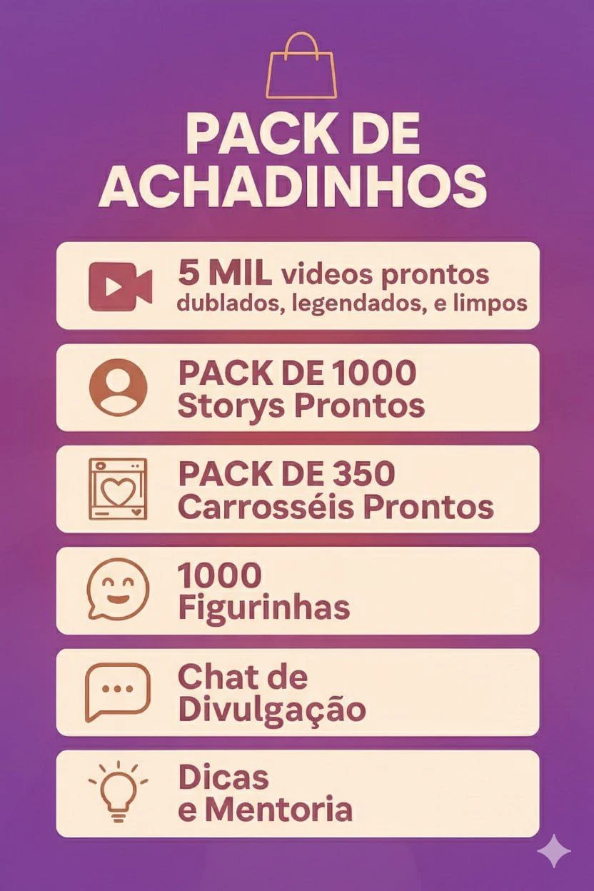Pack de videos da shopee e tiktok mais de 5.000 videos de ac - Social Media