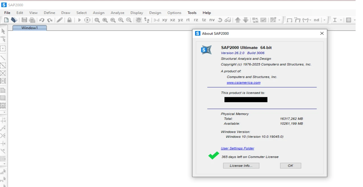 📀 CSI SAP2000 26.2.0 x64 bits Licenciado - Softwares and Licenses