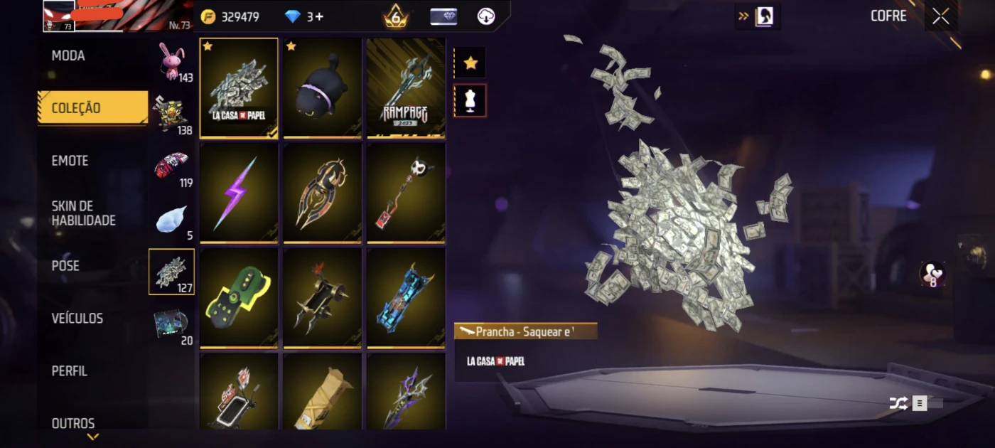 Conta de free fire braba a venda