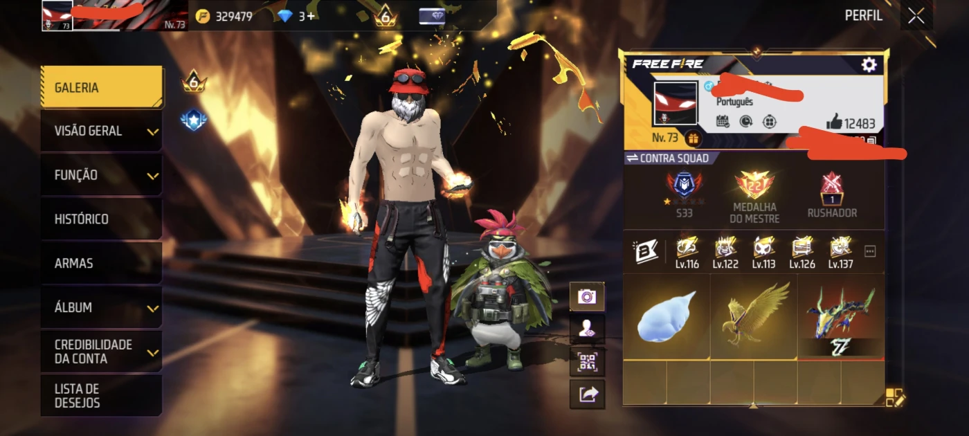 Conta de free fire braba a venda