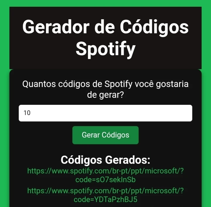 Gerador Spotify Trimensal - Softwares and Licenses