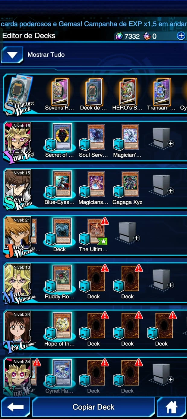 yu-gi-oh Duel Links conta