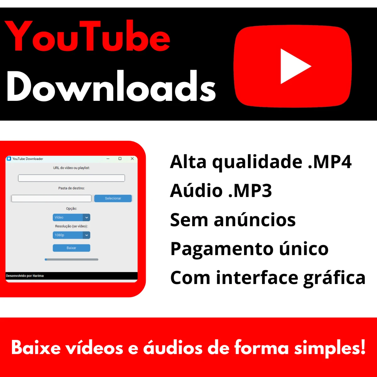 YTube Downloader – Baixe Vídeos em HD, Rápido e Fácil! - Digital Services