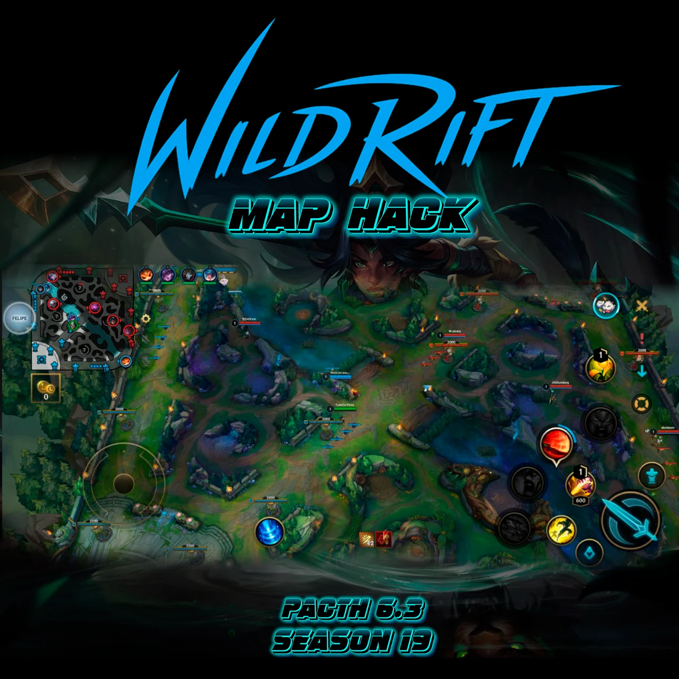 WildRift MapHack - Chave Diária - League of Legends: Wild Rift LOL WR
