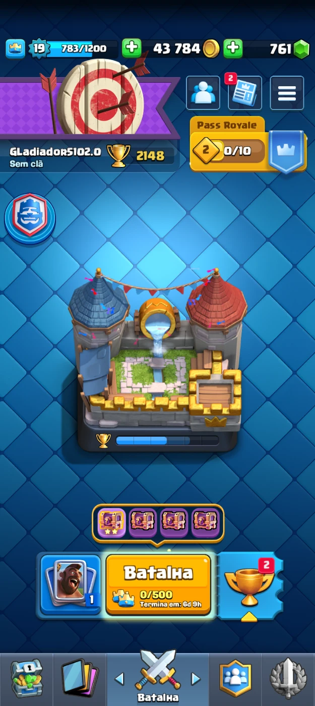 Conta Clash Royale Iniciante, Por 12$