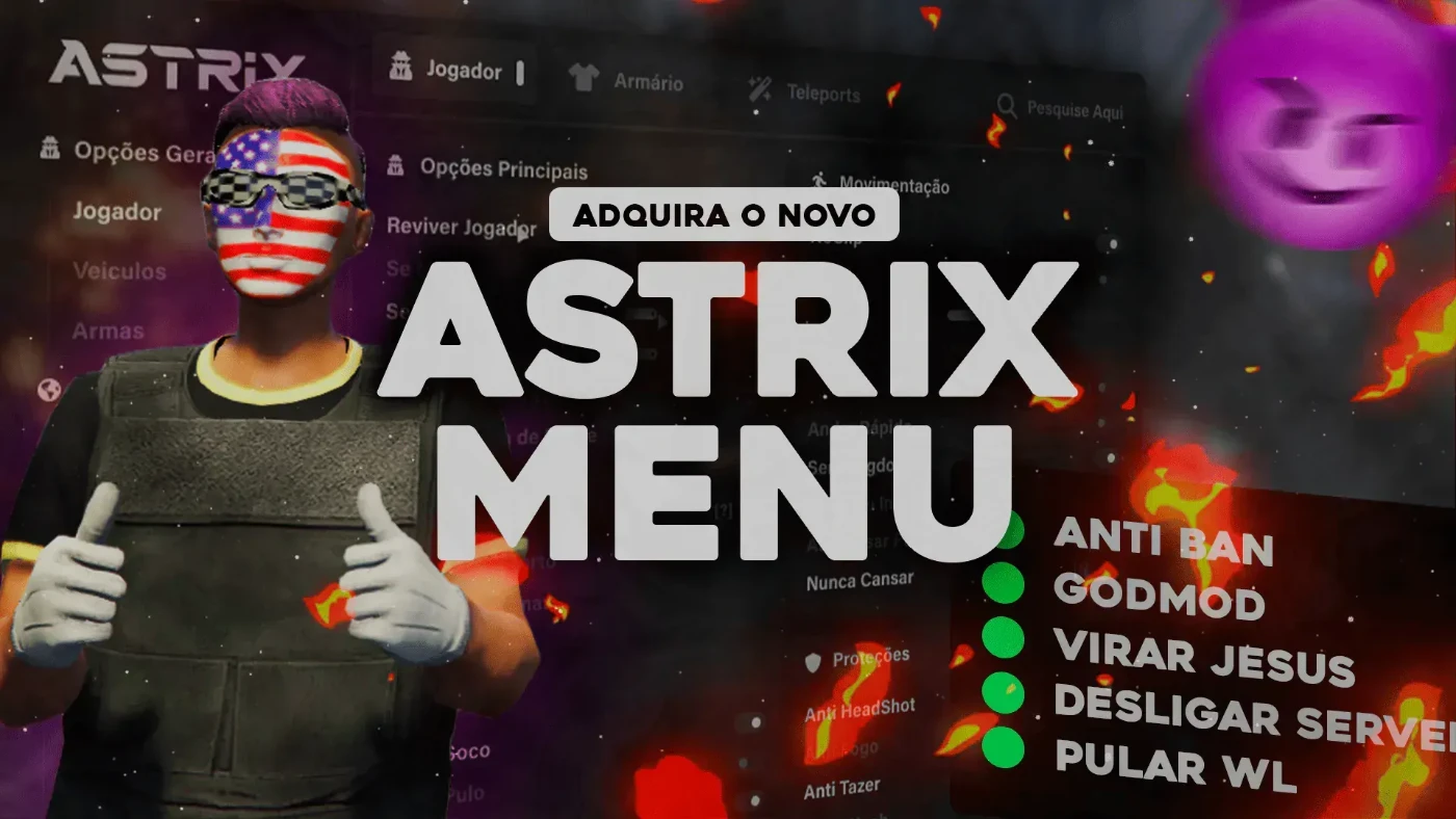 Astrix Menu + Spoofer (vitalício) - GTA