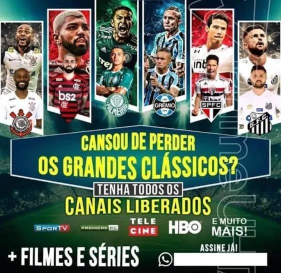 Canais, Filmes, Series E Esportes, Iptv - Premium