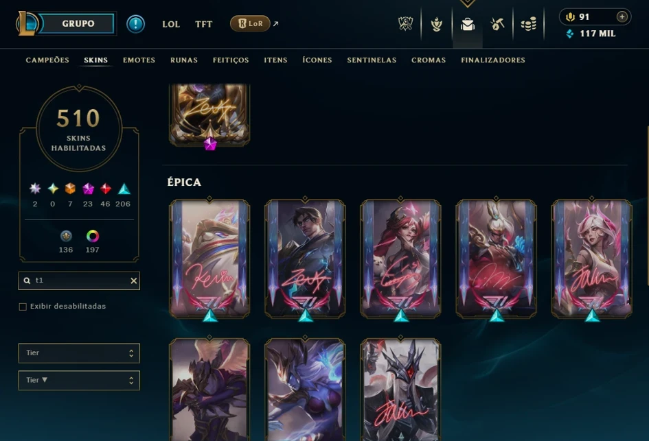 Conta LoL 2012 - Varias Skins Raras, Todos Campeões - League of Legends