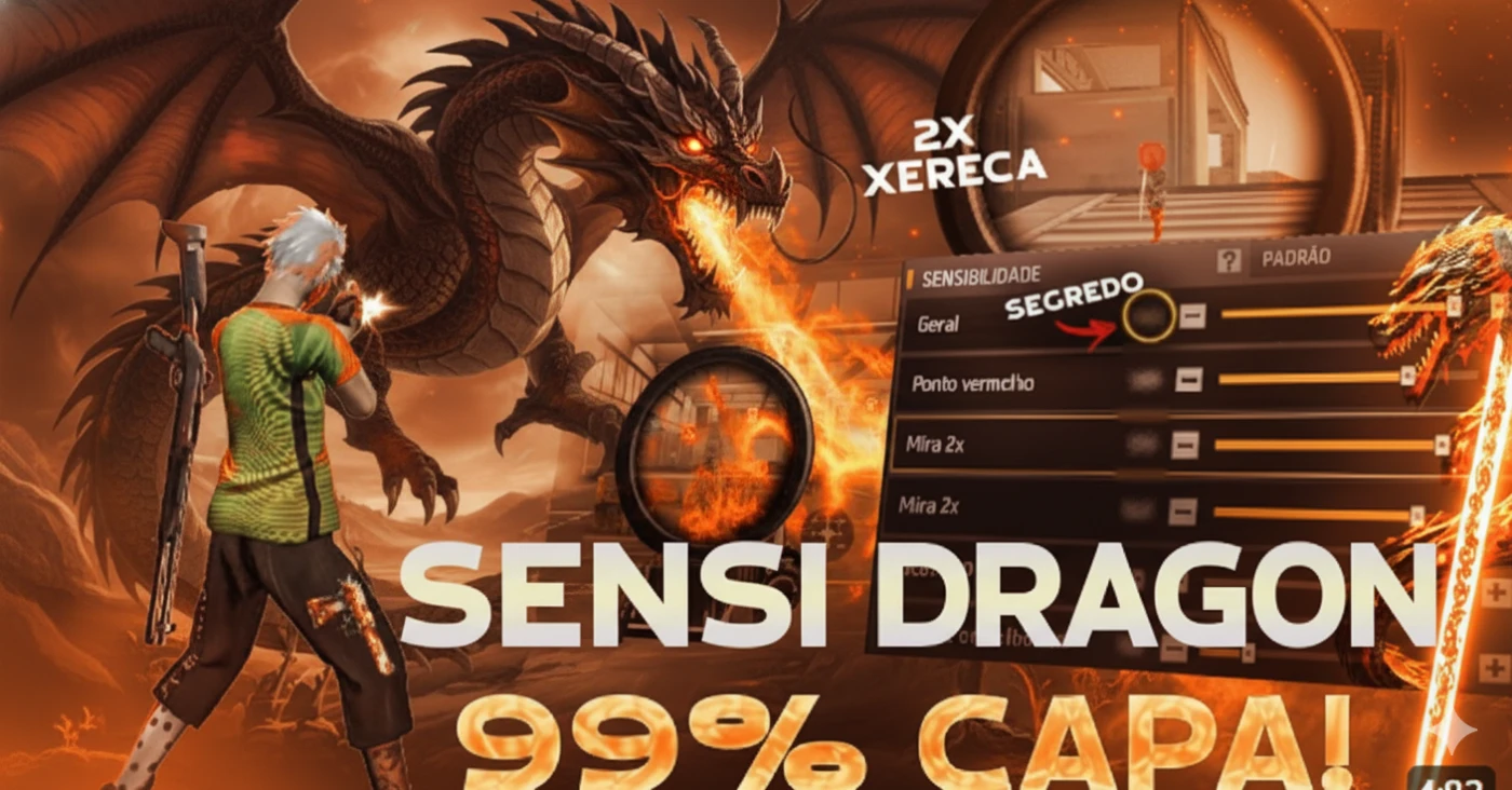 Fogo Extremo:Mira Agresiva & Rápida - Free Fire Sensi Dragon