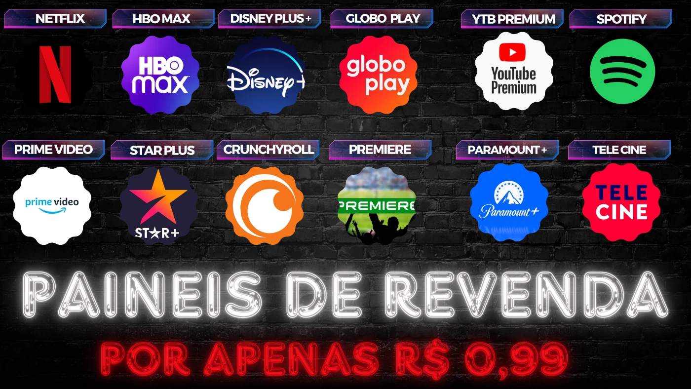 Netflix Paineis De Revenda, Hbo, Prime video, Spotfy, Disney - Outros