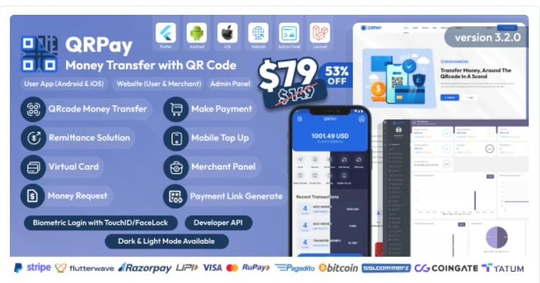 Solução completa para transferência de dinheiro com códigoQR - Outros