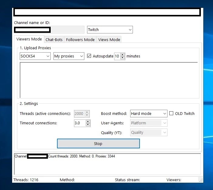 VIEWER BOT PARA TWITCH/YOUTUBE - Softwares e Licenças