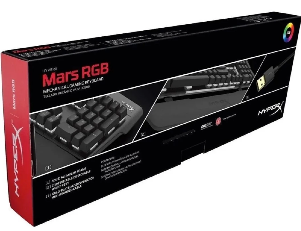 Teclado Gamer Hyperx Mars Mec Nico Switch Blue Rgb Seminovo Products