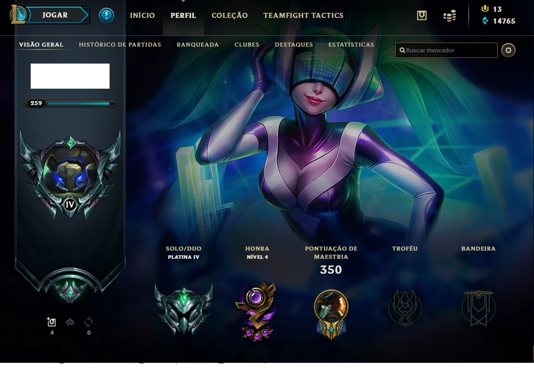 Conta Platina 259 Skins Incluindo 2 Lendárias Sona E Mf League Of