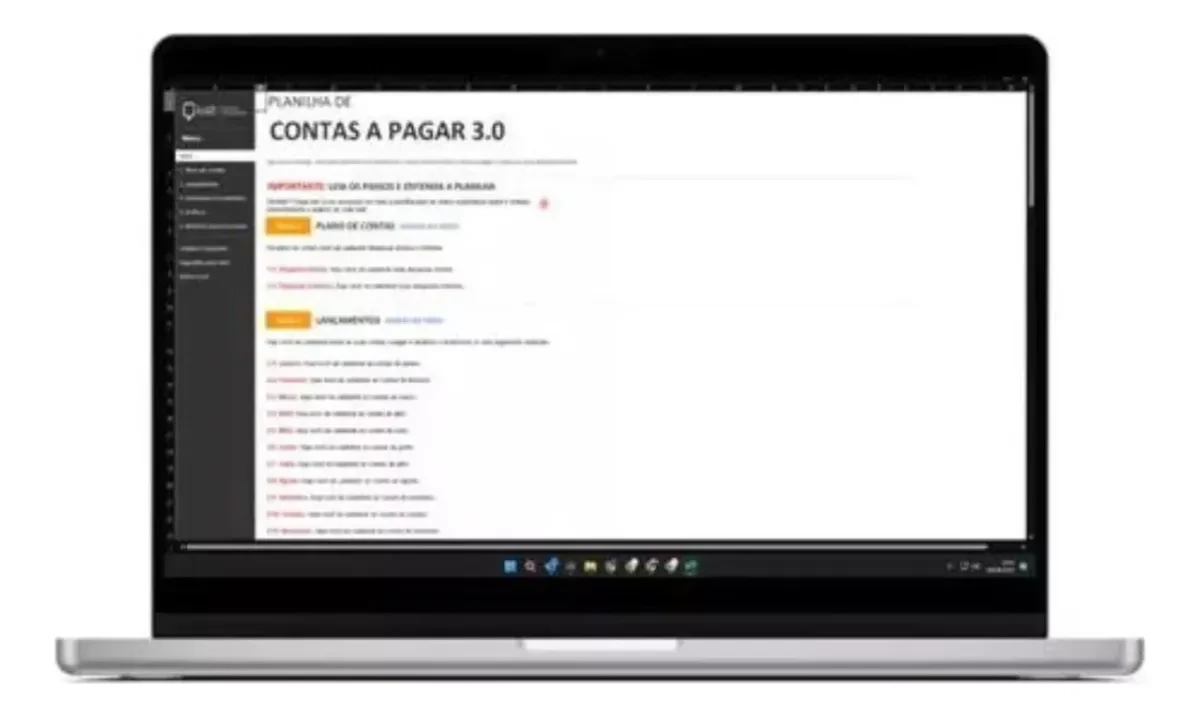 Planilha De Contas A Pagar 3.0 - Serviços Digitais