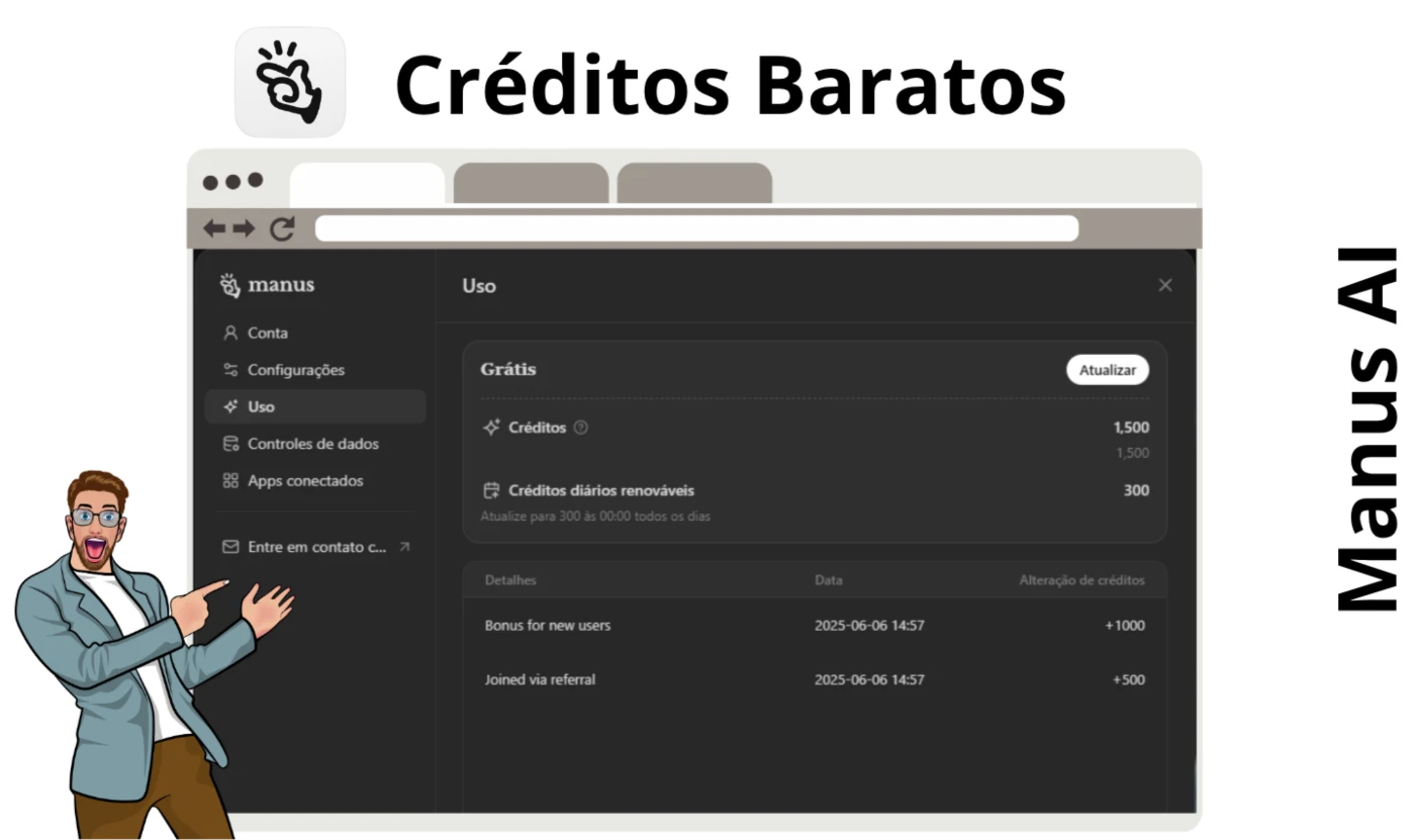 Manus Ia Chinesa Com 1500 | 2000 | 2500 | 3000 Créditos - Premium