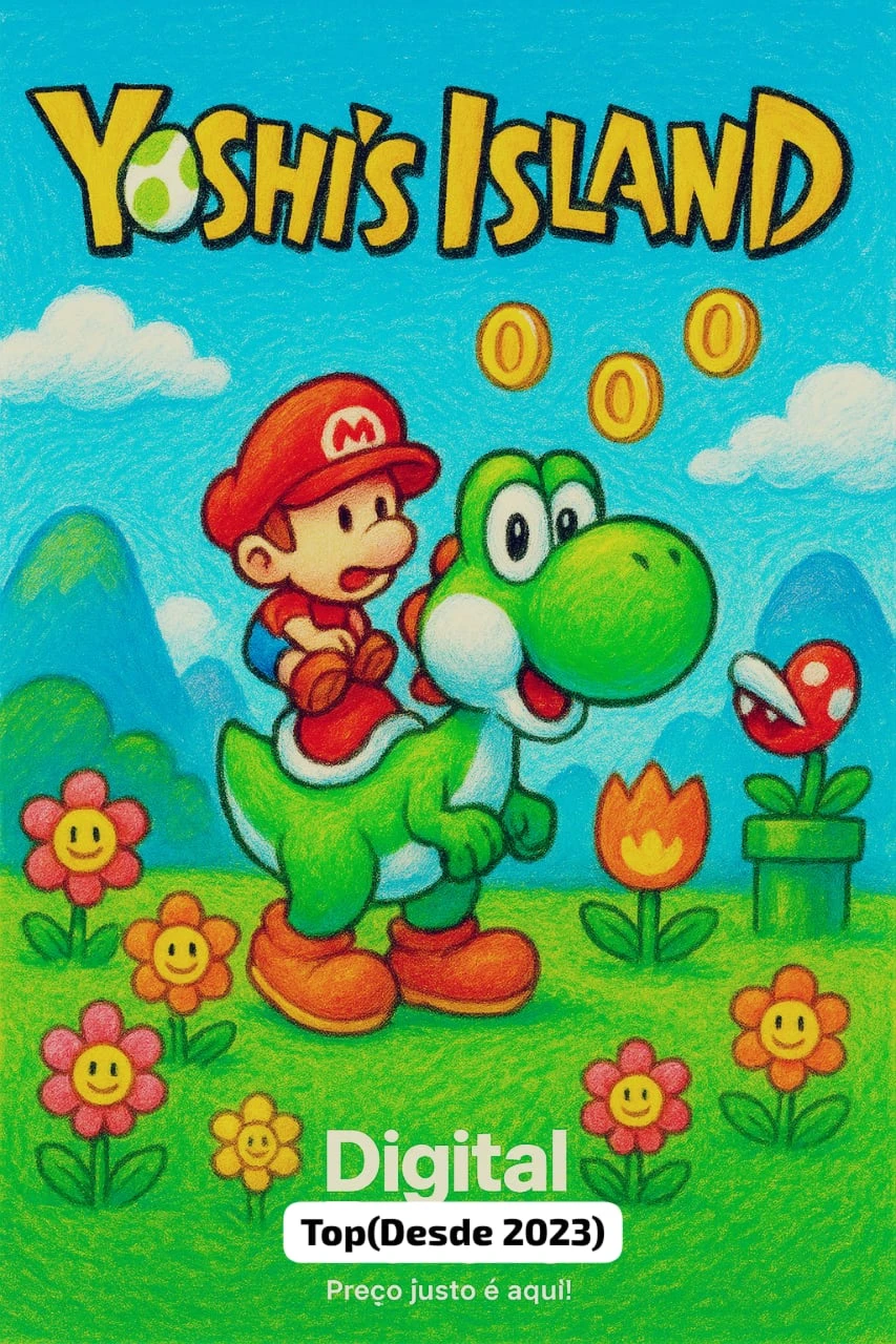 🎮🕹️🦖Jogo Super Yoshi’s Island – Clássico SNES Digital - Others