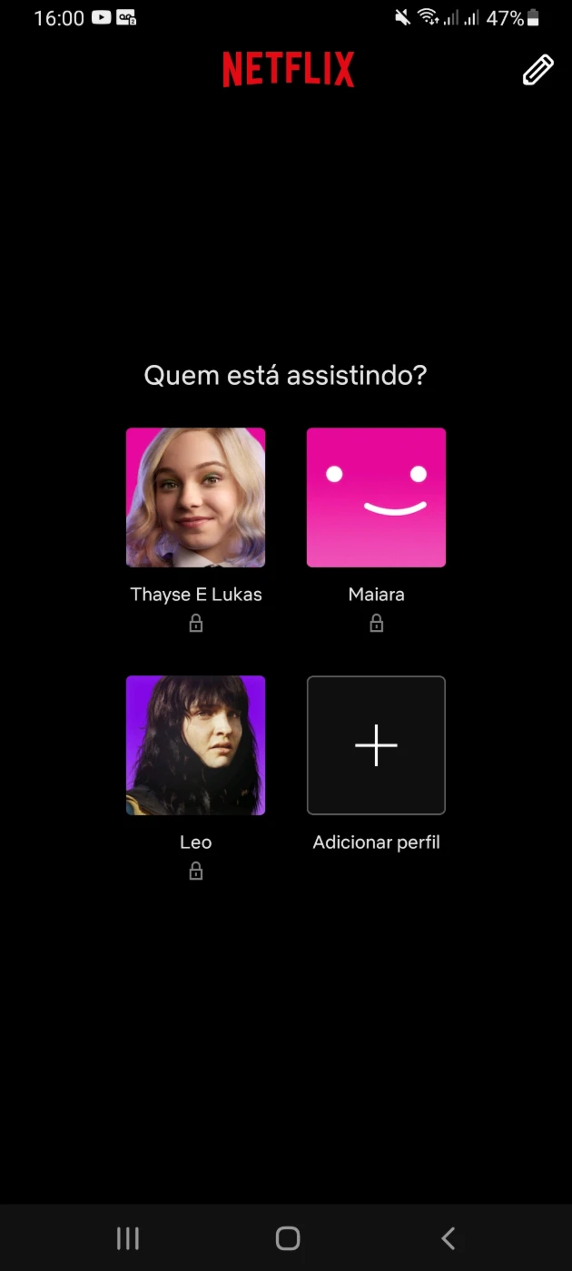 Tela Netflix - Assinaturas e Premium