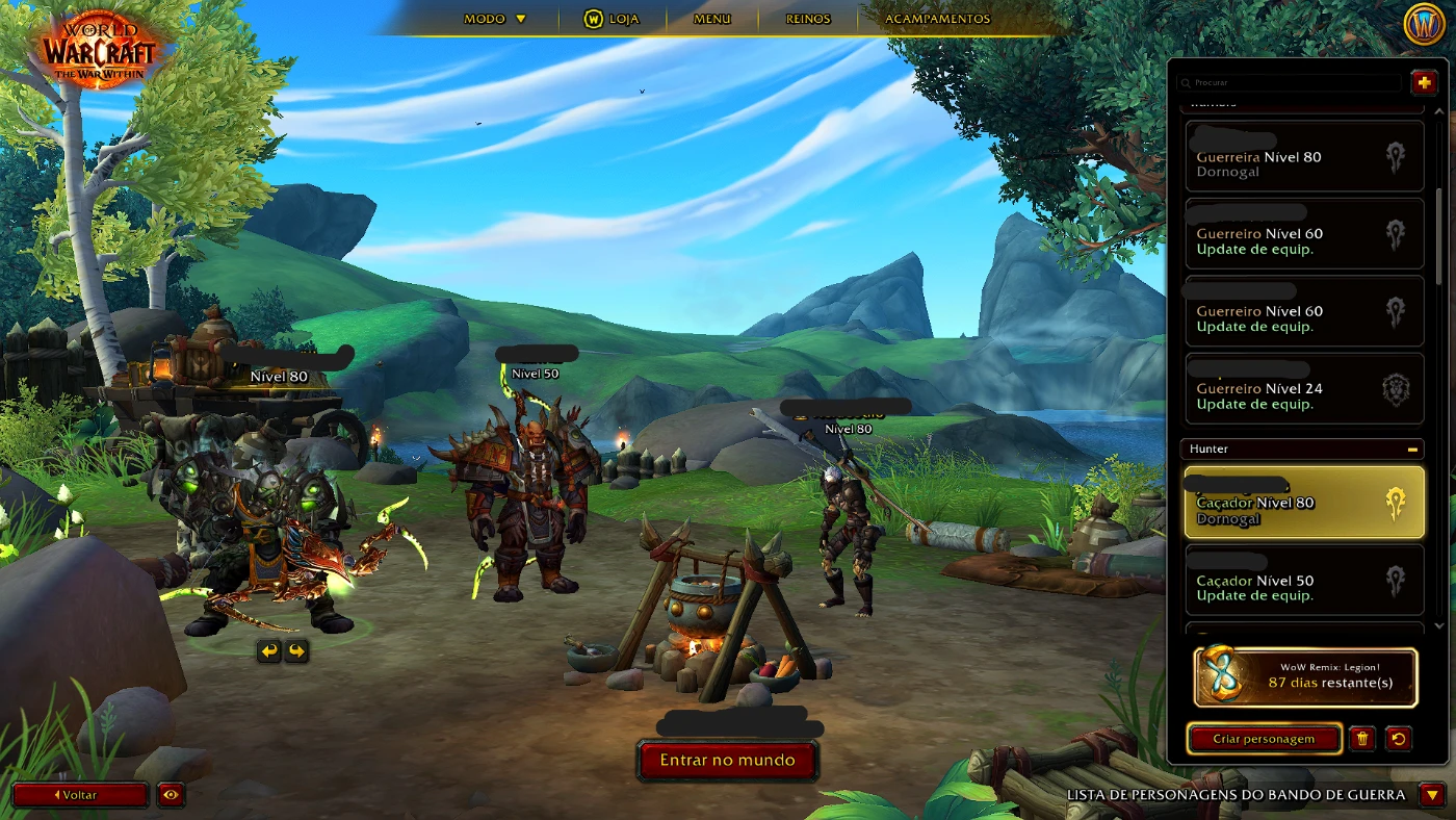 conta com war 3155 de io e dh com 3050 - Blizzard