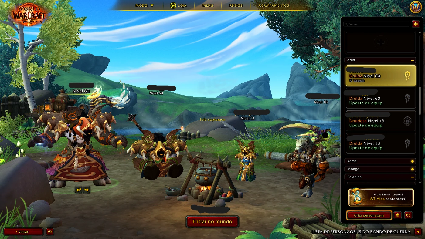 conta com war 3155 de io e dh com 3050 - Blizzard