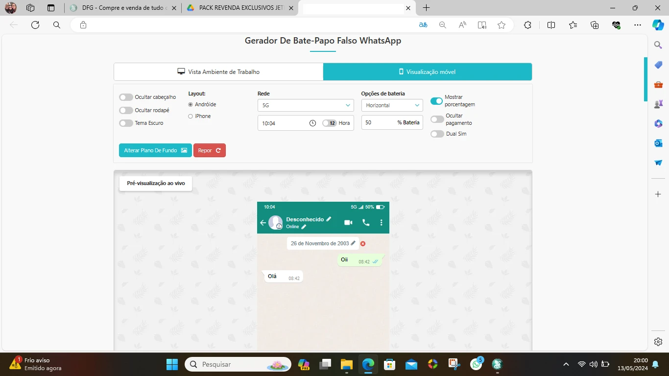 Gerador de provas sociais Wh4ts4pp 📸📞 - Outros