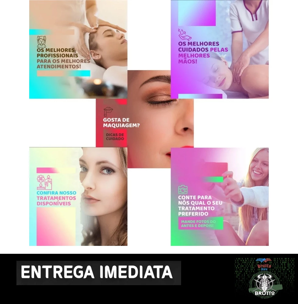 Pack Estética 145 Artes Para Redes Sociais Editáveis Psd Serviços