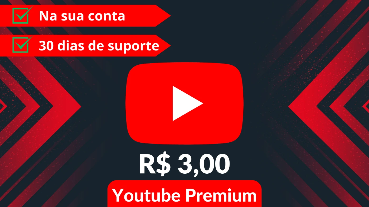 YOUTUBE PREMIUM - 30 DIAS (Na sua conta e email) - Assinaturas e Premium