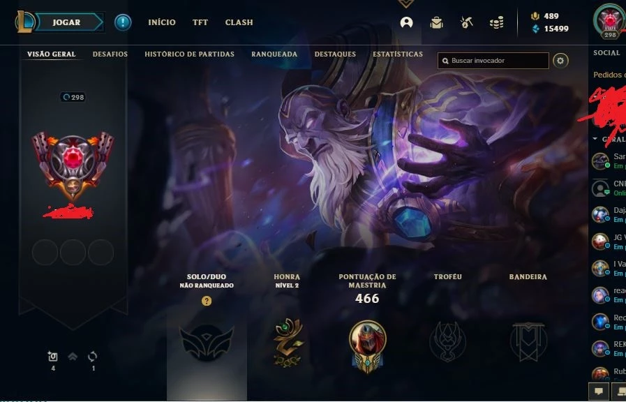 Conta C Ryze Triunfante Mmr Grãomestre150 Skins All Champs League