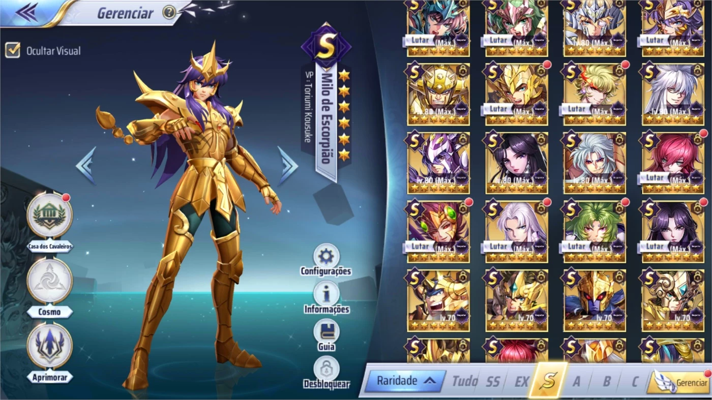 Vendo Conta Saint Seiya Awakening Server A7 Ssa DFG