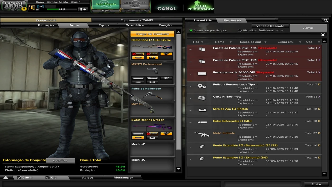 Vendo Conta Combat Arms (Vfun)